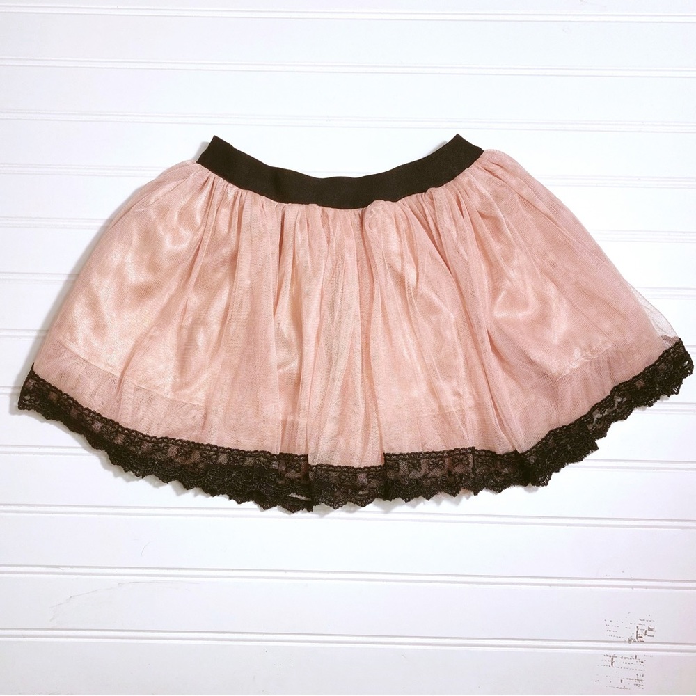 Papatu 4T Tutu Skirt Ruffles Lace Petticoat Nude Black